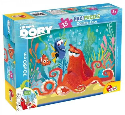 Walt Disney Finding Dory, Maxi-Puzzle Double-Face 35 (Kinderpuzzle) zu ausmalen