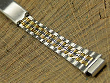 Vintage Hadley Roma 2 Tone Deployment Clasp NOS Unused Watch Band 10mm