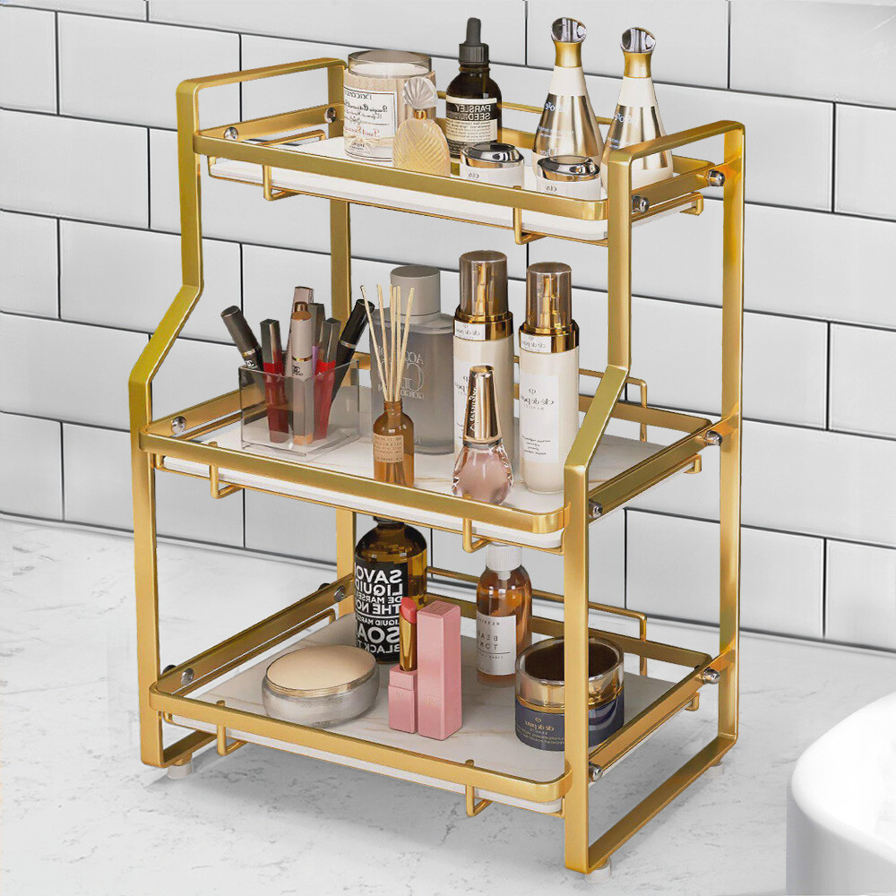 Metal Detachable Skincare Organizer Stand Makeup Cosmetic Desktop Bathroom  Shelf