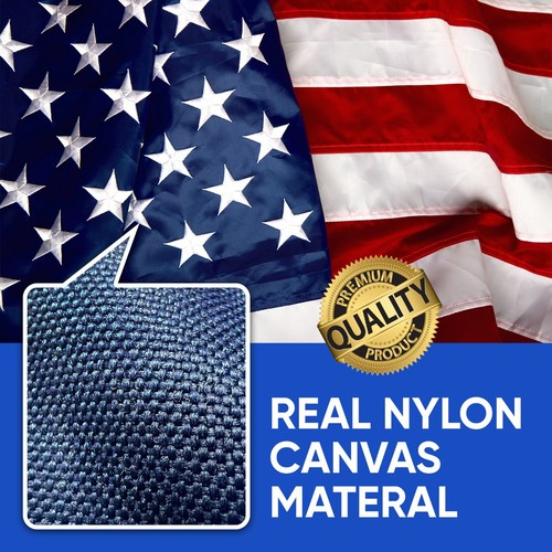 Amerikanische USA Flagge 3 x 5 Fuß Outdoor Schwerlast hochwertig Luxus bestickt - Bild 3 von 7