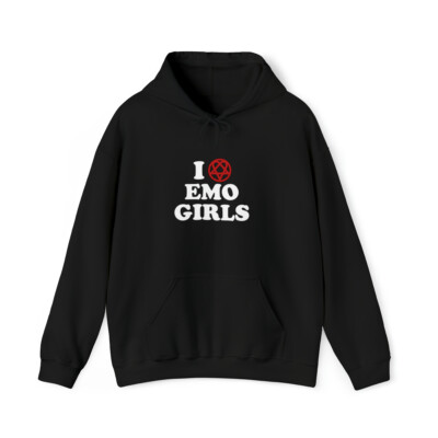 I Heart (Love) Emo Girls Heartagram Hoodie