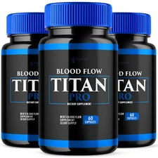 Blood Flow Titan Pro for Men Advanced Blood Support Vitamin Supplement 180ct