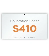 Plustek Calibration Control Sheet - S410 Scanner use only - 17-09-02060-0-C