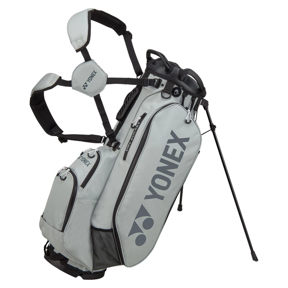 Yonex Golf Carry Stand Bag 9.5 x 47 5way Divider Lightweight 2.6kg Silver/Green - Image 2 of 4