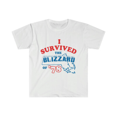I SURVIVED THE BLIZZARD of 78 Men's Tee T Shirt Massachusetts MA Boston 1978 '78