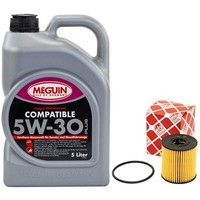MotoröL Set 5W-30 Meguin 5 Liter + ÖLfilter 32103 FüR Citroen Mini Peugeot 2.0