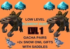 🔥ARK Ascended PVE OFFICIAL 1 KIT PAIR GACHA DUST ELEMENT+2 SNOW OWLS