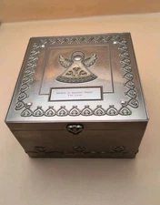 Jewelry Box Things Remembered Silver Angel Swarovski Crystals Engraved Mother