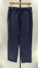 Quince Women Everyday Fleece Straight Leg Sweatpants Washed Deep Navy Pants M