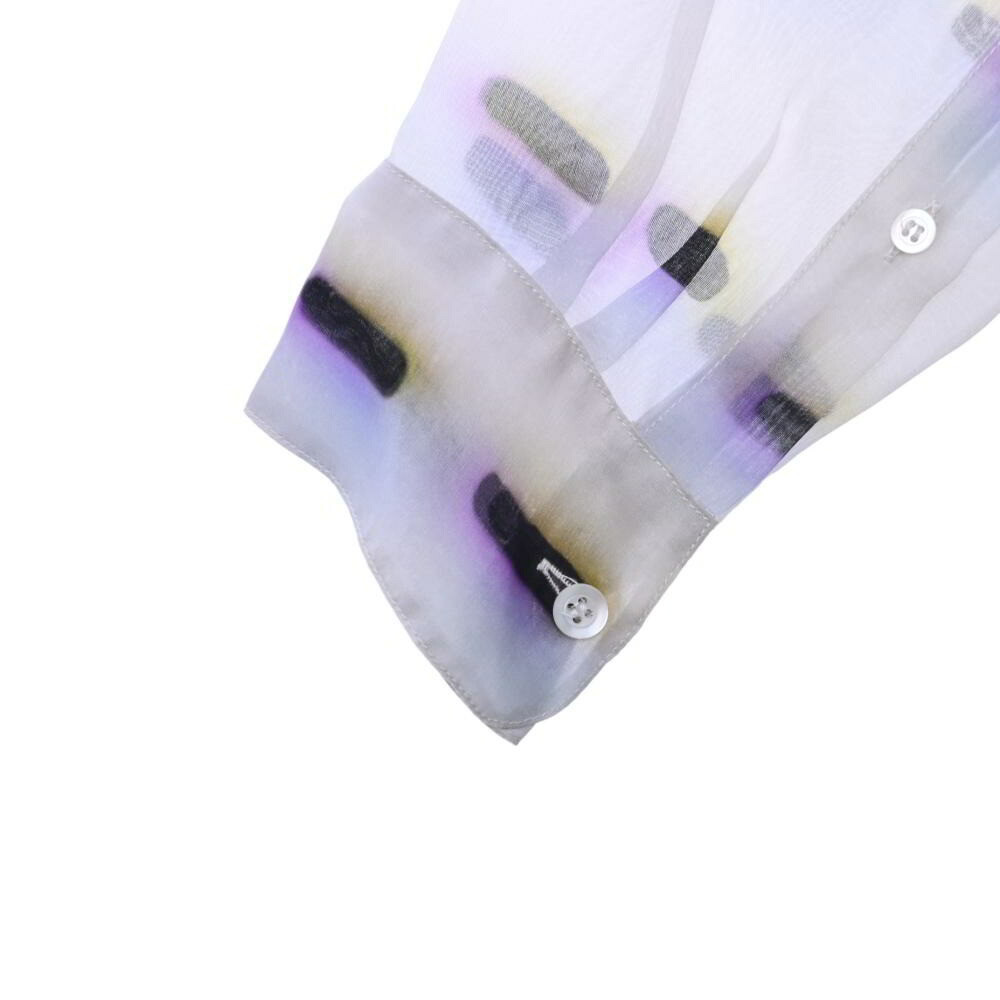 DRIES VAN NOTEN Len Lye Silk See Through Shirt 40 Gray Dries DRIES VAN NOTEN Len Lye Silk See Through Shirt 40 Gray Dries