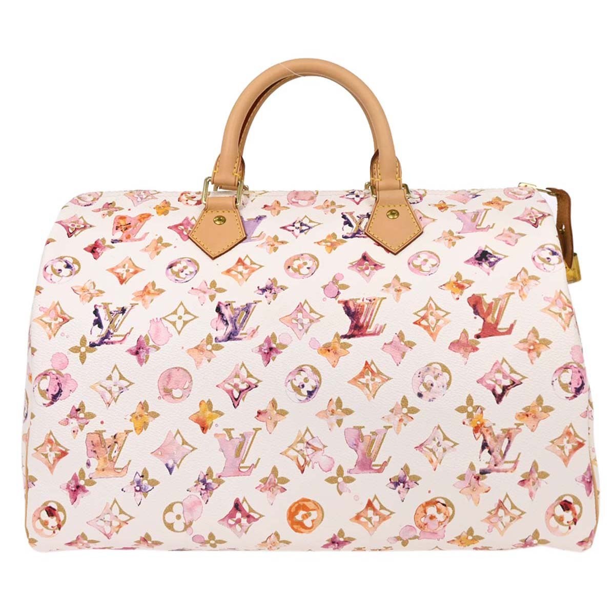 Louis Vuitton White Monogram Watercolor Speedy 35 Handbag M95752