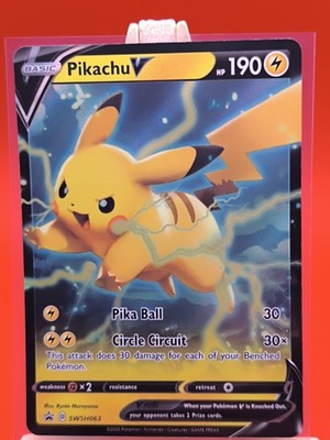Pikachu V SWSH063 Schwert & Schild Ultra Rare Holo Promo Pokemon Karte *Neu*
