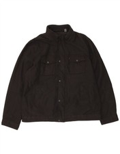 LEVI'S Mens Utility Jacket UK 42 XL Black Cotton JQ01