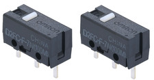 2x OMRON D2FC-F-7N(100M) Microswitch Mikrosch...