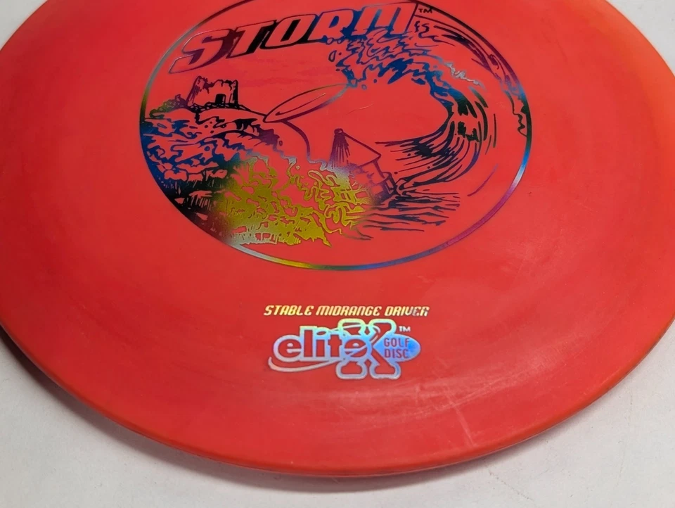 Discraft Elite X Storm Disc Golf Midrange 174g PFN Wixom Skinny Tool Red/Orange - Image 3 of 4