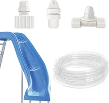 Pool Slide Water Tubing Kit, Inground Pool Slide Hose Kit, Sprayer/Spray Kit for