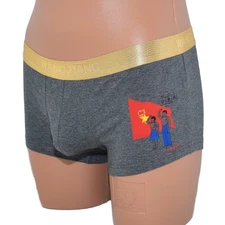 Boxer shorts with gold trim comic print (M)