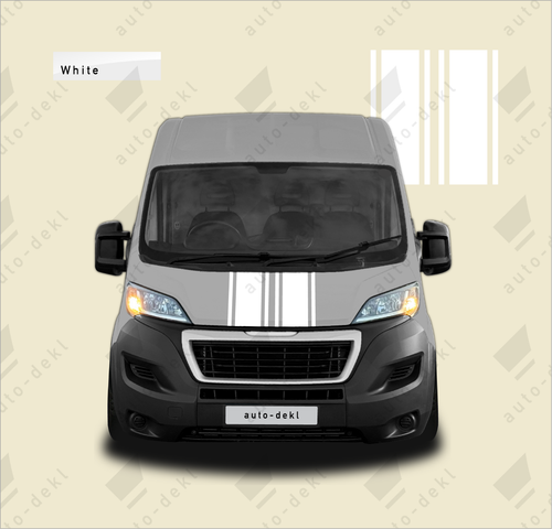 Fits Vauxhall Opel Movano (2021-On) - Bonnet Stripes Decals Motorhome Camper Van - Picture 4 of 17