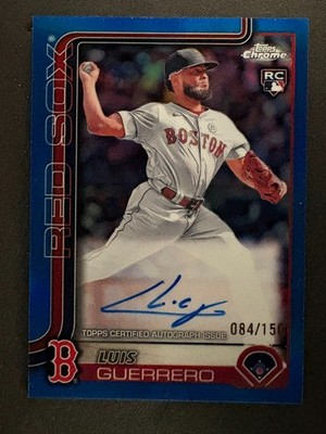 2025 Topps Chrome - Luis Guerrero #RA-LGU Blue Refractor, /150, AU, RC
