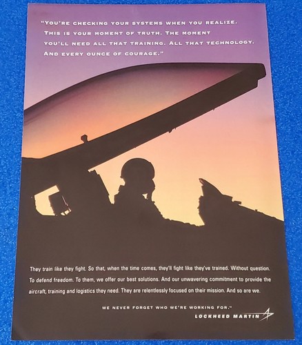 LOCKHEED MARTIN 2002 - SUPPORTS U.S. AIR FORCE F-16 FIGHTING FALCON - PRINT AD