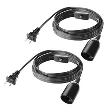 2pack Extension Hanging Lantern Cord Cable Ul 375w With E26 E27 Socket On/off Bu