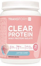 TransformHQ Clear Protein Powder (Cotton Candy) 21 Servings - 20g of Protein