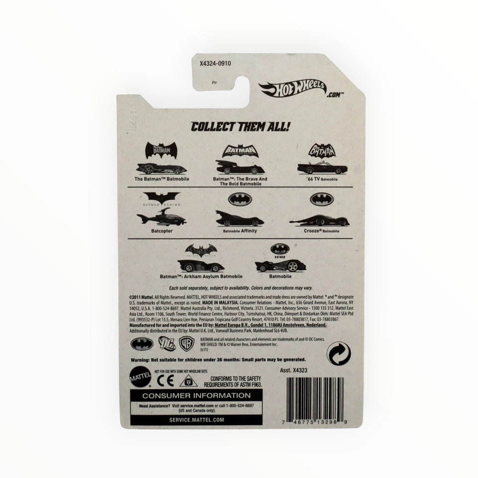 Hot Wheels The Batman Batmobile 1/6 - 2012 Batman Series A - Image 2 of 3