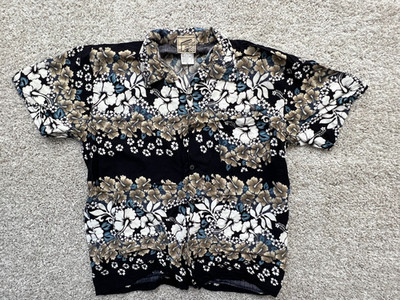 Coconut Pier Mens Hawaiian Button Up Short Sleeve Shirt Size XL