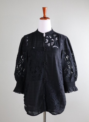 #ad SUNDANCE Catalog NWT Garbo Lace Cami Lined Embroidered Top in Black Size Small $35.99