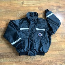Mustang Survival Float Jacket Adult LG. MJ6214 USS Sacramento READ ALL Navy Blue