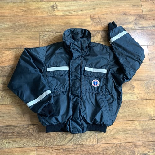 Mustang Survival Float Jacket Adult LG. MJ6214 USS Sacramento READ ALL Navy Blue