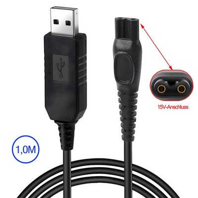 USB Ladekabel Für Philips Rasierer HQ8505 S3231 S5050 S9931 S7311 QP6510 DC15V