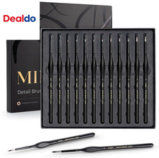 Detail Paint Brushes Set, 12 PCS Fine Tip Model Miniature Paint Brushes for Fine
