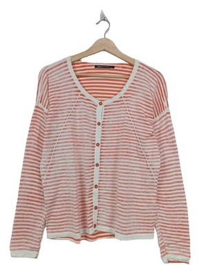 EXPRESSO Cardigan Damen Jacke Gr. DE 40 dunkelorange-weiß Casual-Look