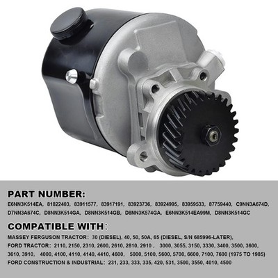 E6NN3K514EA Power Steering Pump For Ford 2000 3000 4000 4600 5000 5600 7000+