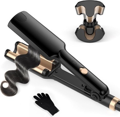 Welleneisen für Haare UKLISS Pro Mini  3 Fässer Beach Waves Lockenstab Wellen
