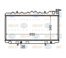 HELLA 8MK376704-581 Radiator Engine Cooling For NISSAN Primera (P10,W10) - 2.0