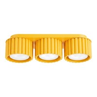 Deckenleuchte Aluminium Gelb GX53 Esszimmer L:32,5 Cm 3-Flammig Deckenlampe Flur