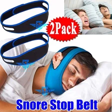 2 Pack Anti Snore Chin Strap Stop Snoring Belt Sleep Apnea Support Solution USA