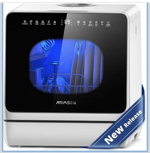 AIRMSEN Countertop Dishwasher - 8 Wash Programs & 3 Useful Function, Integrat...