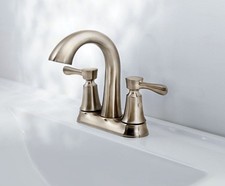 OakBrook 67579W-6304 1.2 GPM Verona Brushed Nickel 2-Handle Pop-Up Faucet 4 in.