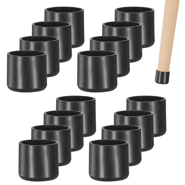 16 StüCk Stuhlbeinkappen,38Mm Pvc-Stuhlbein-Bodenschoner,Rund,Schwarz-image