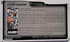 Storm Shadow V2 Vintage GI Joe File Card 1988 Hasbro ARAH