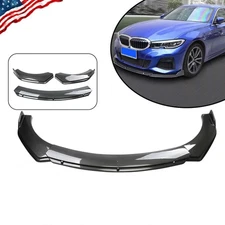 For BMW F15 X5 F85 X5M F16 X6 2015-2019 Carbon Front Bumper Lip Spoiler Splitter