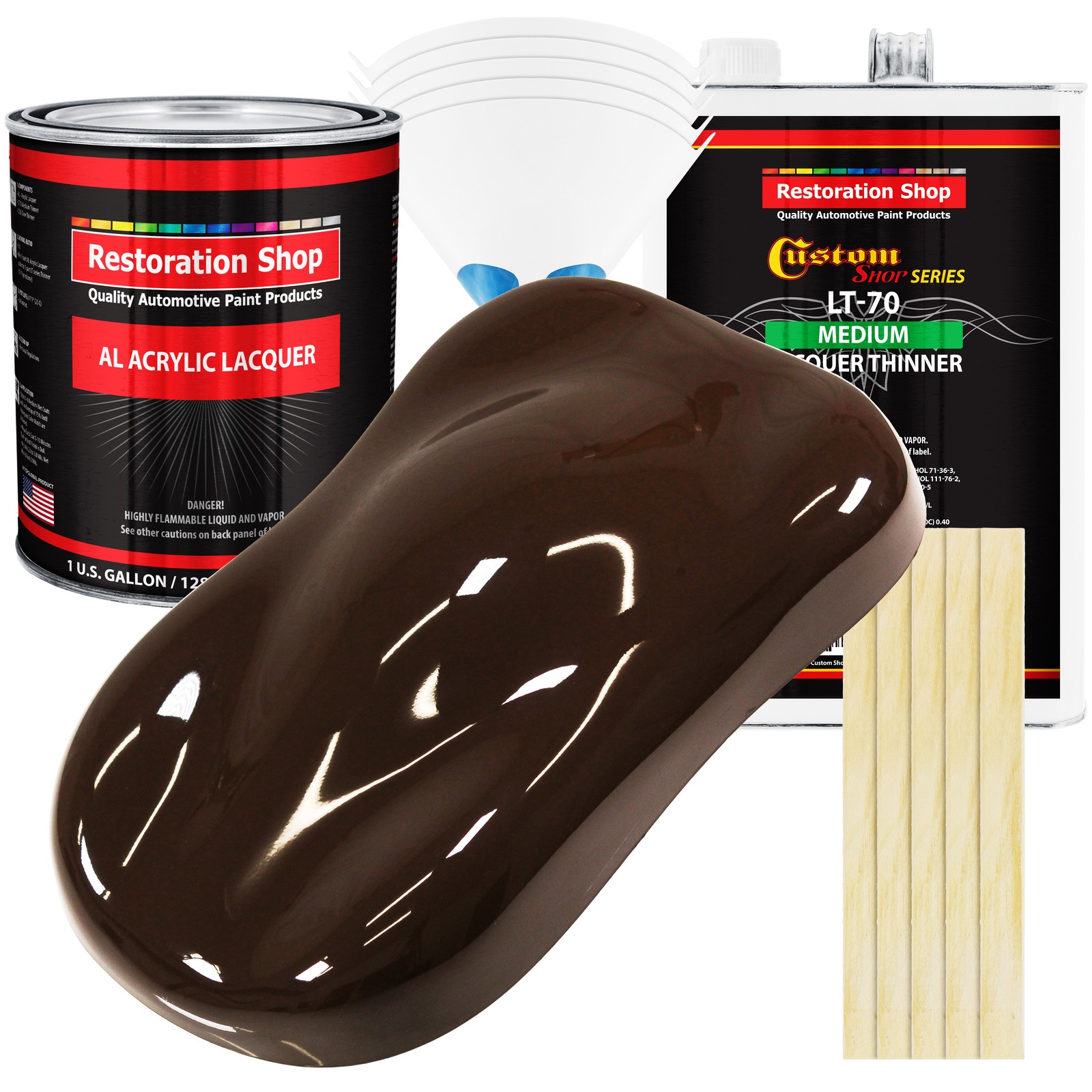 Dakota Brown Acrylic Lacquer Gallon Auto Paint Kit with Medium Thinner