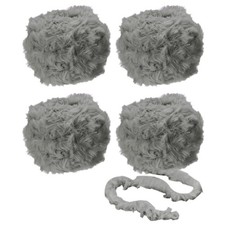 35yds Faux Fur Yarn, 4 Skeins Fuzzy Yarn Crochet Fluffy Yarn Soft, Dark Grey