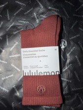 Lululemon Daily Essential Socks Crew Length Size M Color ROWD