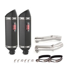 Exahust Mid Link Pipe Mufflers Baffle System For Yamaha YZF-R1 2007-2008 Slip On