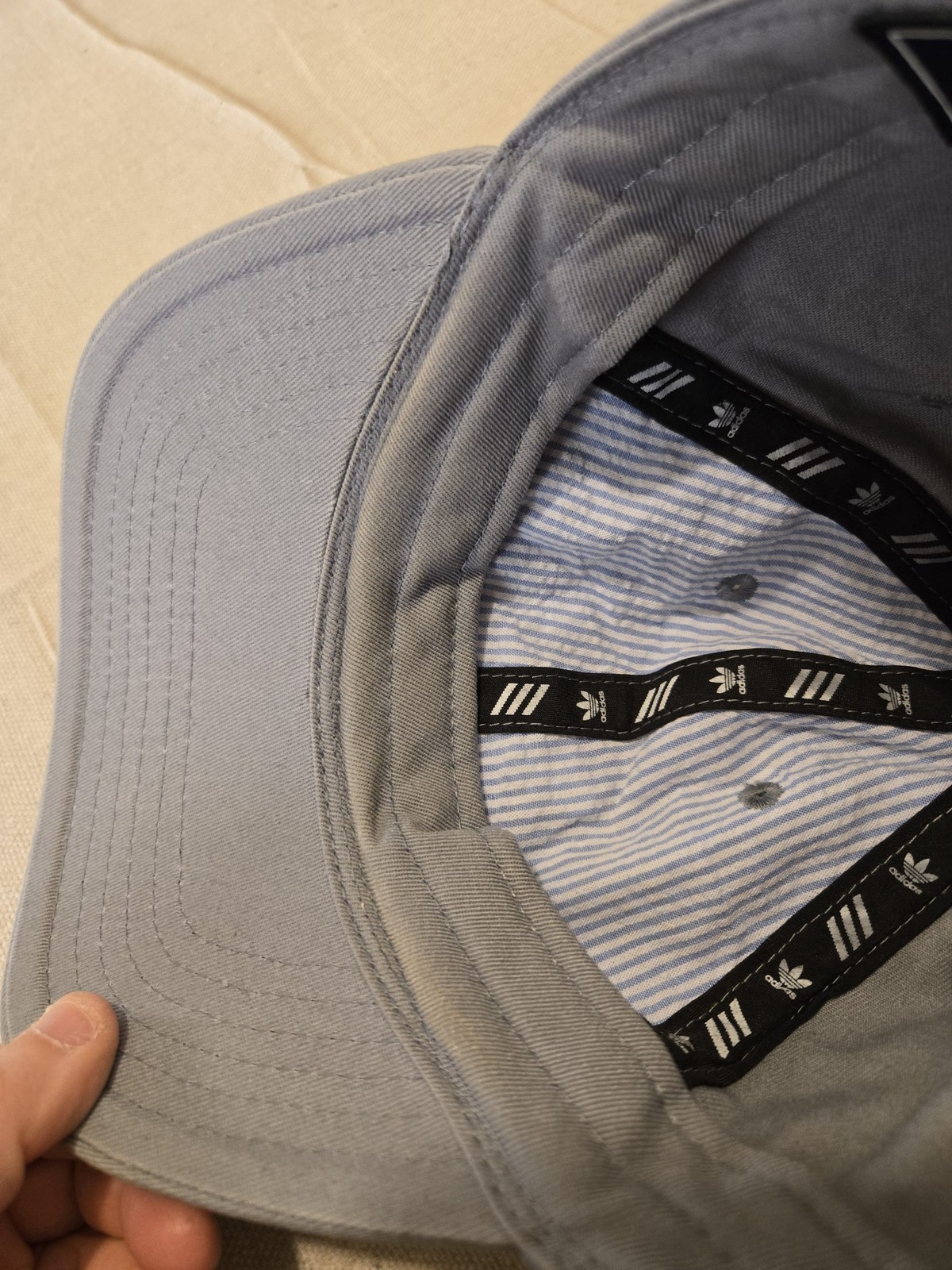 Adidas Baseball Cap Gray Adjustable Strapback Uni… - image 7