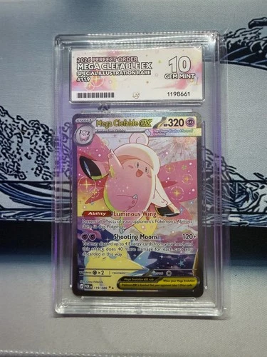 Mega Clefable EX 119/088 Perfect Order SIR GRADED ACE 10 + PERFECT SUBGRADES TCG